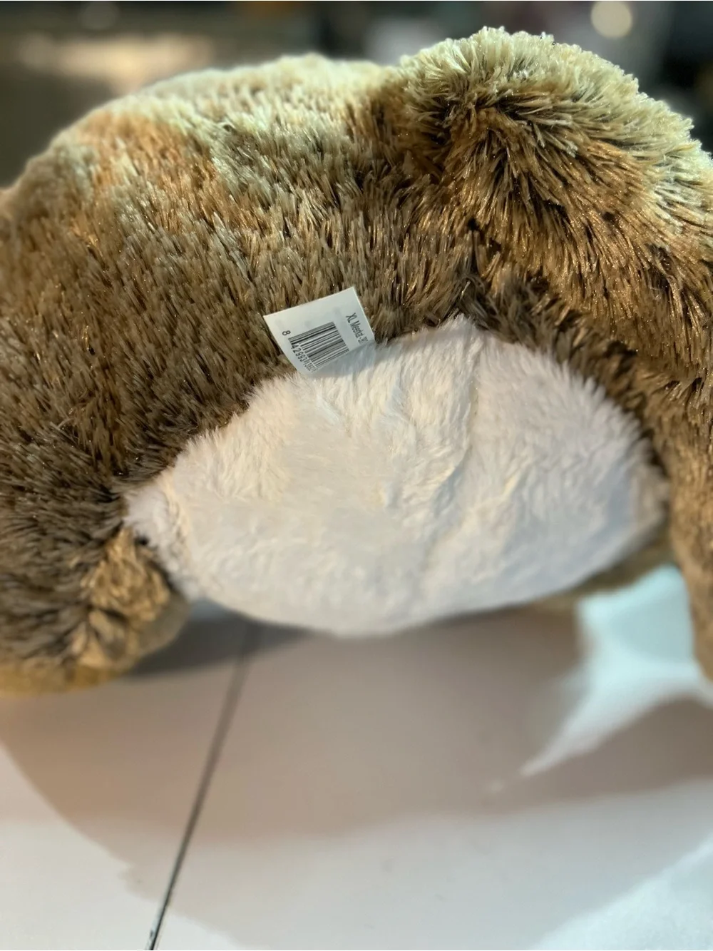 Plush Meerkat Stuffed Animal with Red Bow - Soft Brown & White Plush 27 inch